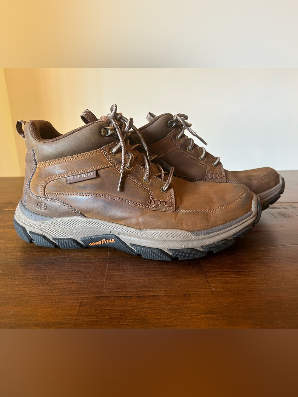 Skechers Respected Boswell Men's Leather Boots Size Men’s US 11 Extra Wide Fit